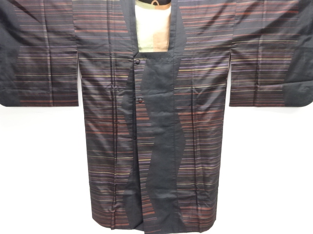 JAPANESE MICHIYUKI COAT / TSUMUGI / WOVEN STRIPE